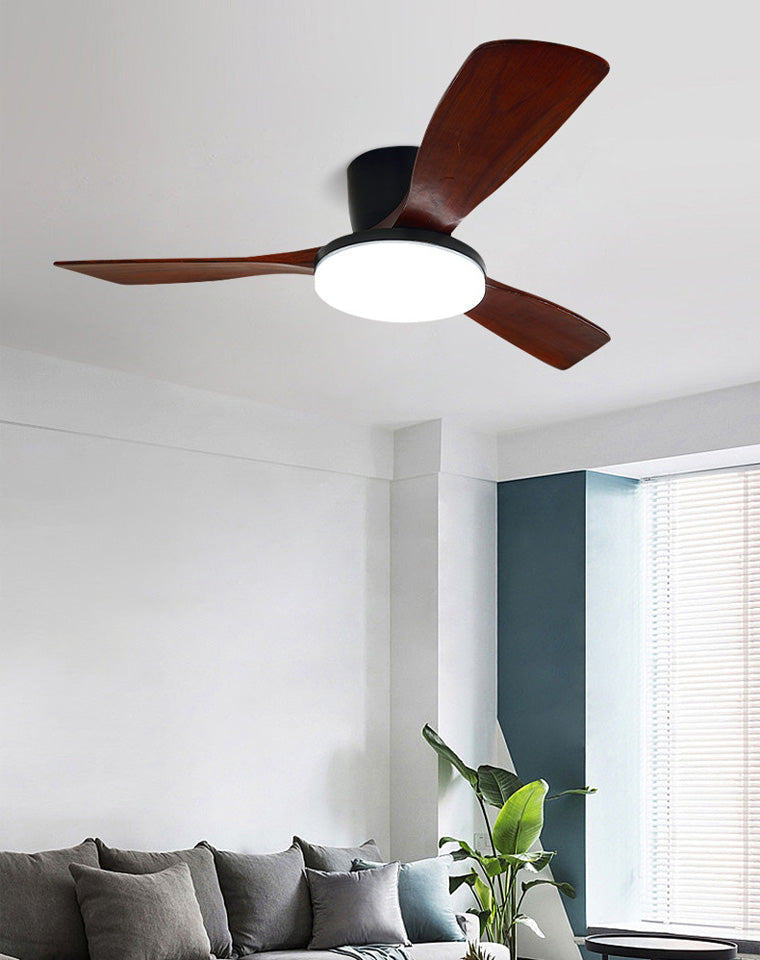 WOMO Ventilateur de plafond bas 3 Bois Pales-WM5058