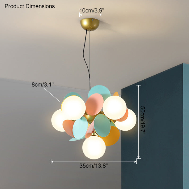 WOMO Lustre Branche Boule Verre-WM2044