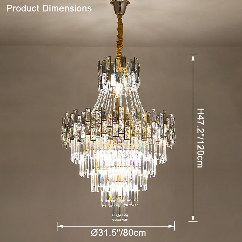 Lustre en cristal massif à plusieurs niveaux WOMO-WM2380