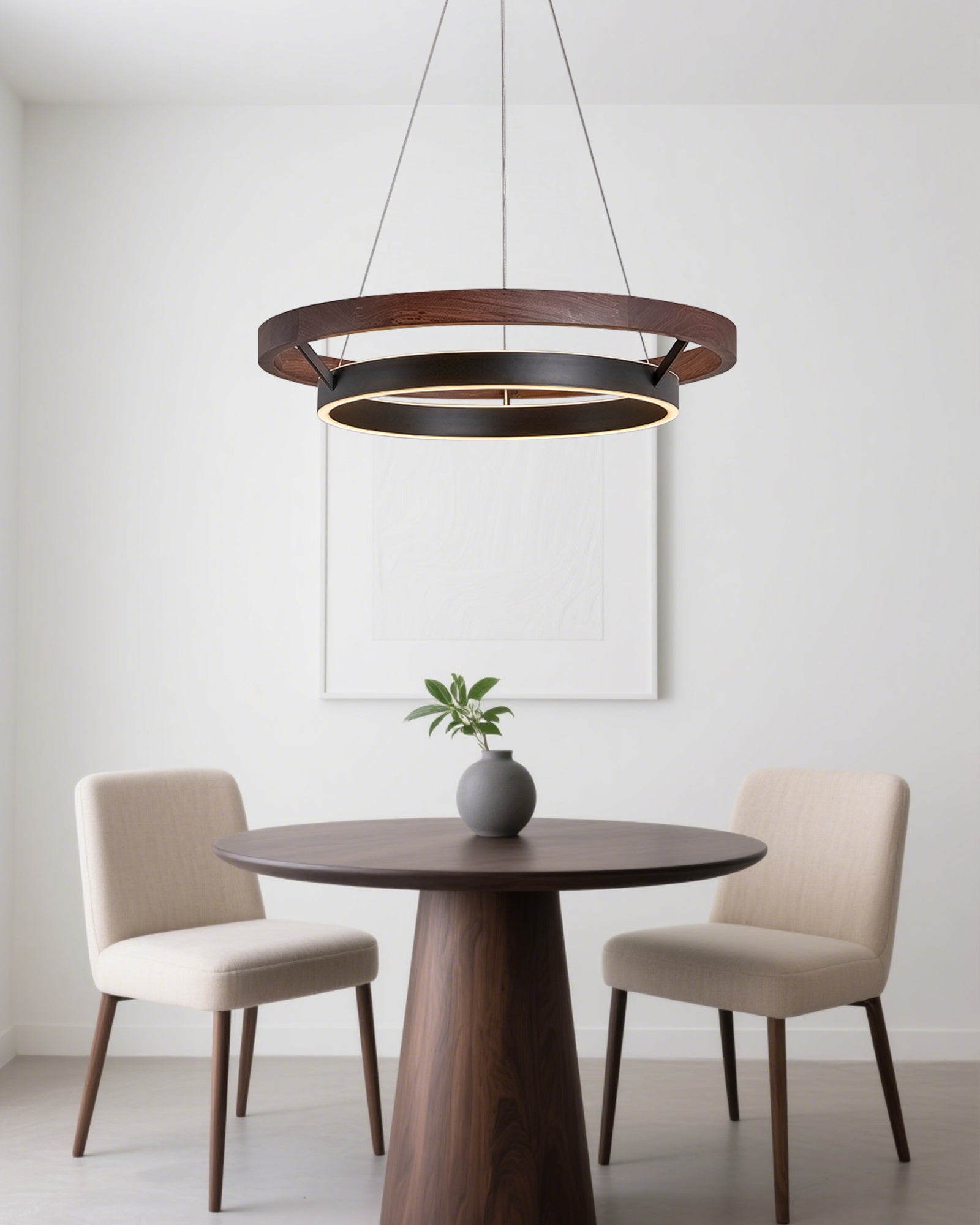WOMO Wooden LED Ring Chandelier-WM2492