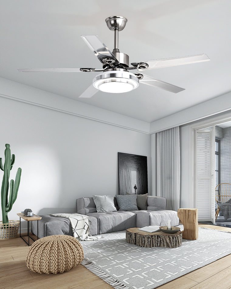 Lampe de ventilateur de plafond en acier inoxydable WOMO Slimline-WM5112