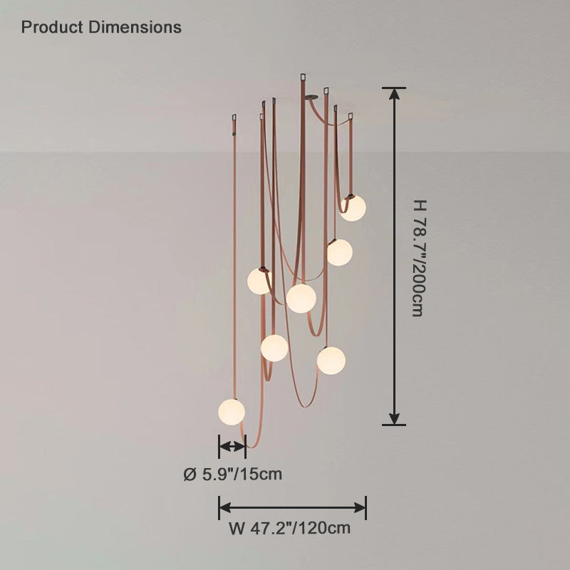 WOMO Spider Chandelier Glass Ball-WM2311