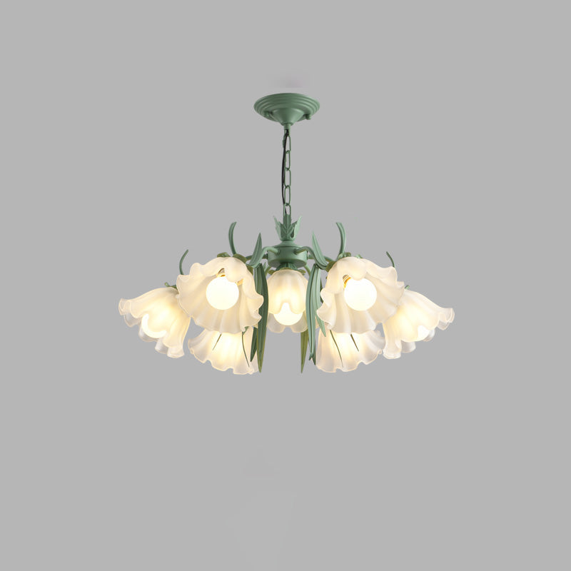 Lustre en verre à fleurs WOMO Tole-WM2307