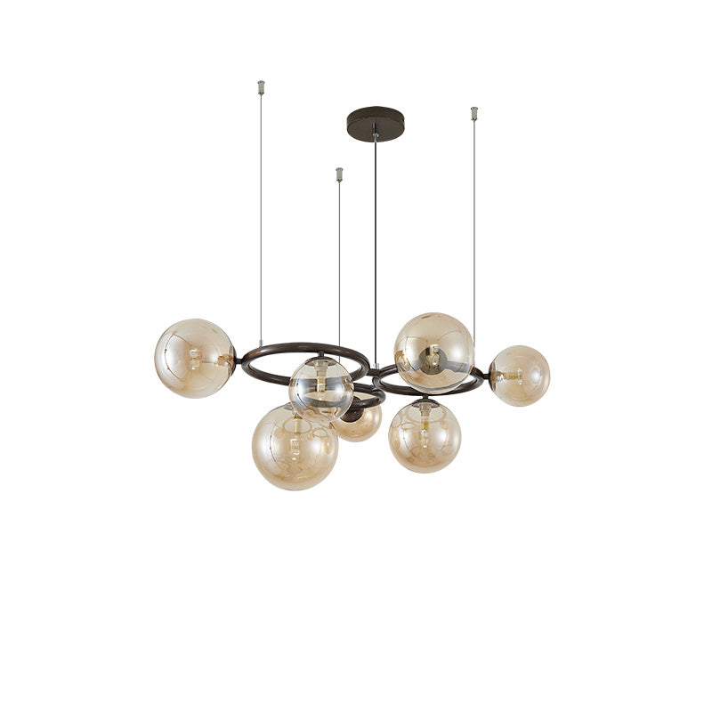 WOMO Lustre Plusieurs Ampoules Boule Verre-WM2253