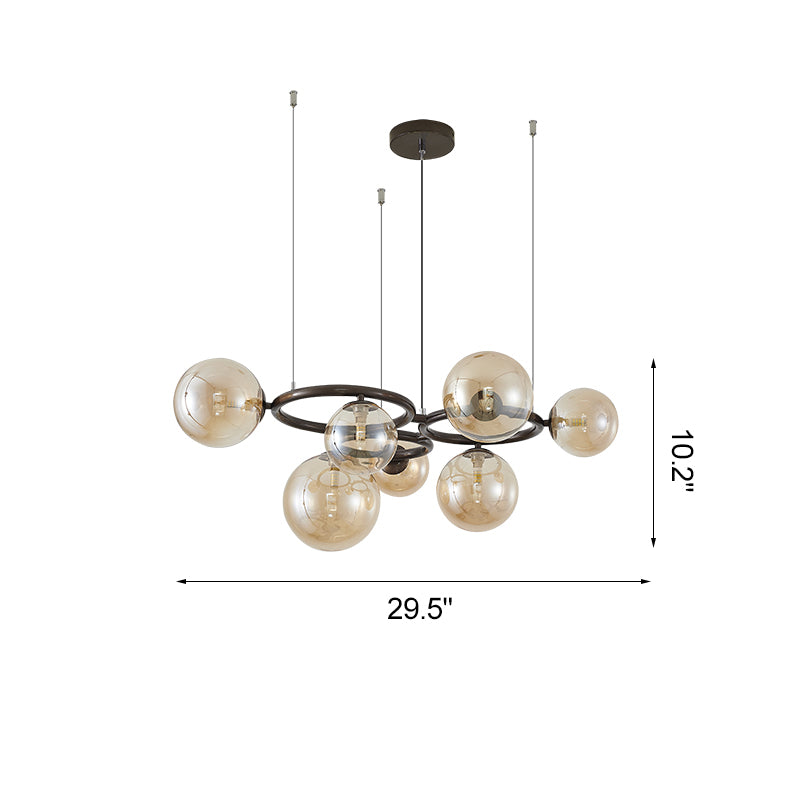 WOMO Lustre Plusieurs Ampoules Boule Verre-WM2253