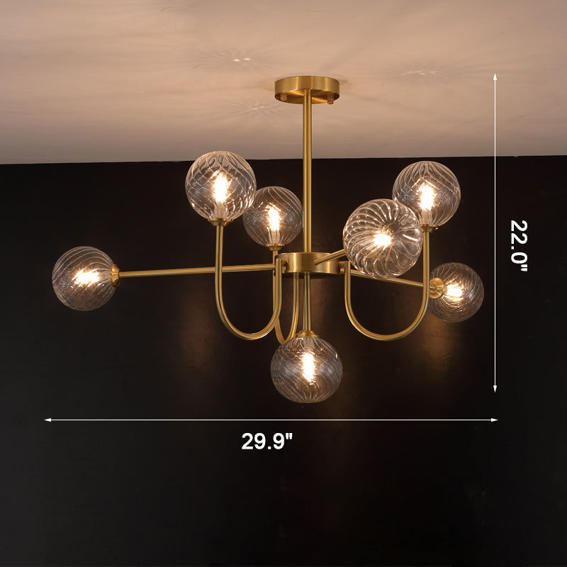 WOMO Lustre Branche Boule en Verre-WM2255