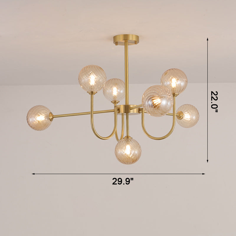 WOMO Lustre Branche Boule en Verre-WM2255
