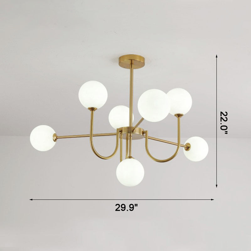 WOMO Lustre Branche Boule en Verre-WM2255