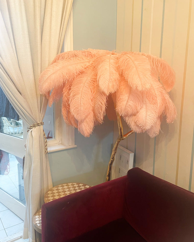 WOMO Lampe sur Pied Arbre Palmier Plumes - WM7000