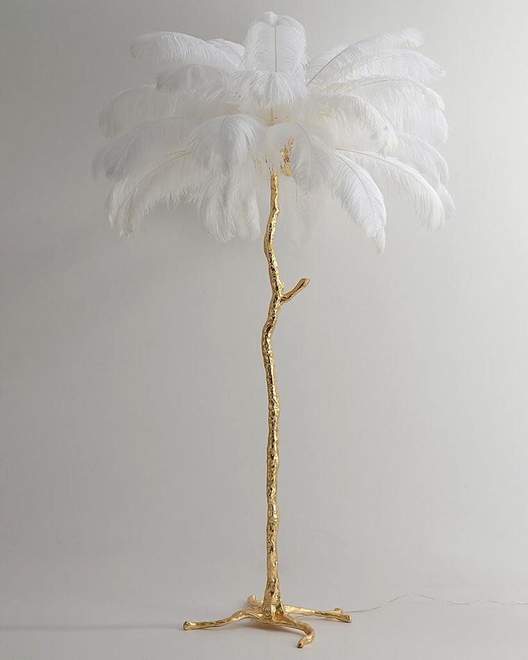 WOMO Lampe sur Pied Arbre Palmier Plumes - WM7000