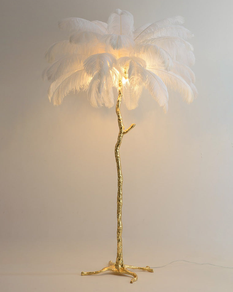 WOMO Lampe sur Pied Arbre Palmier Plumes - WM7000
