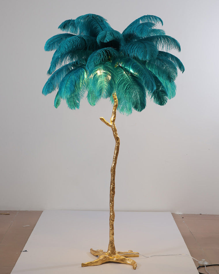 WOMO Lampe sur Pied Arbre Palmier Plumes - WM7000