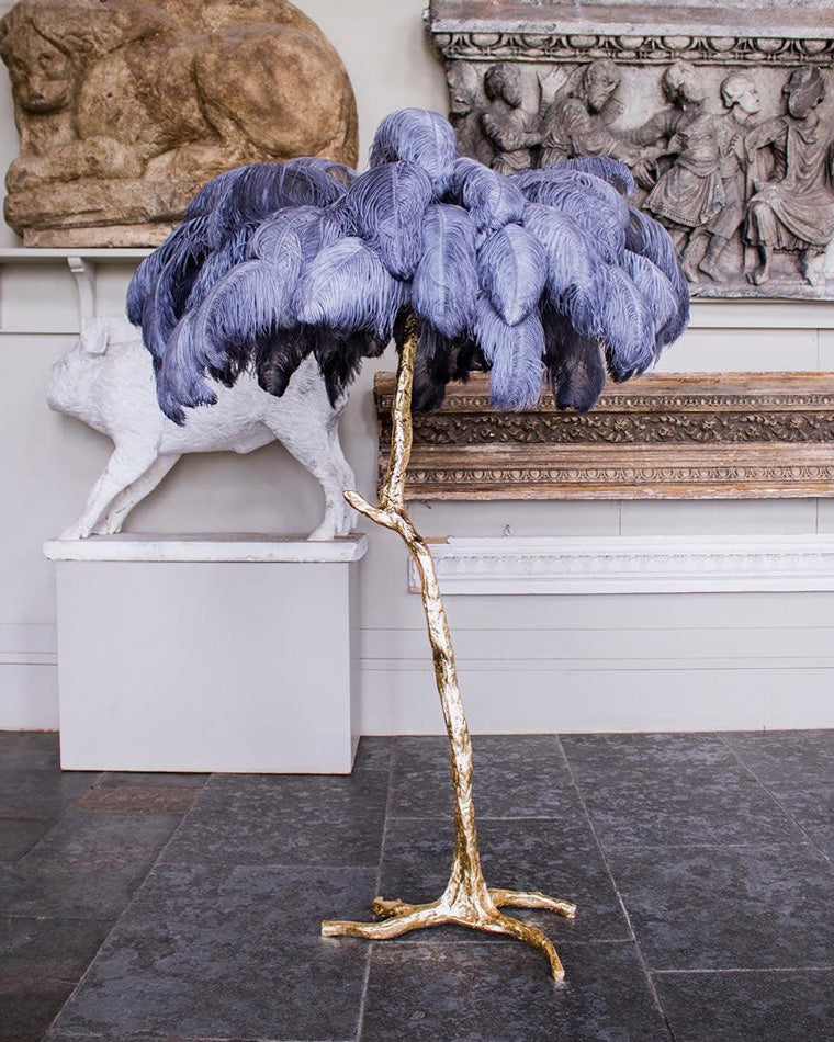 WOMO Lampe sur Pied Arbre Palmier Plumes - WM7000