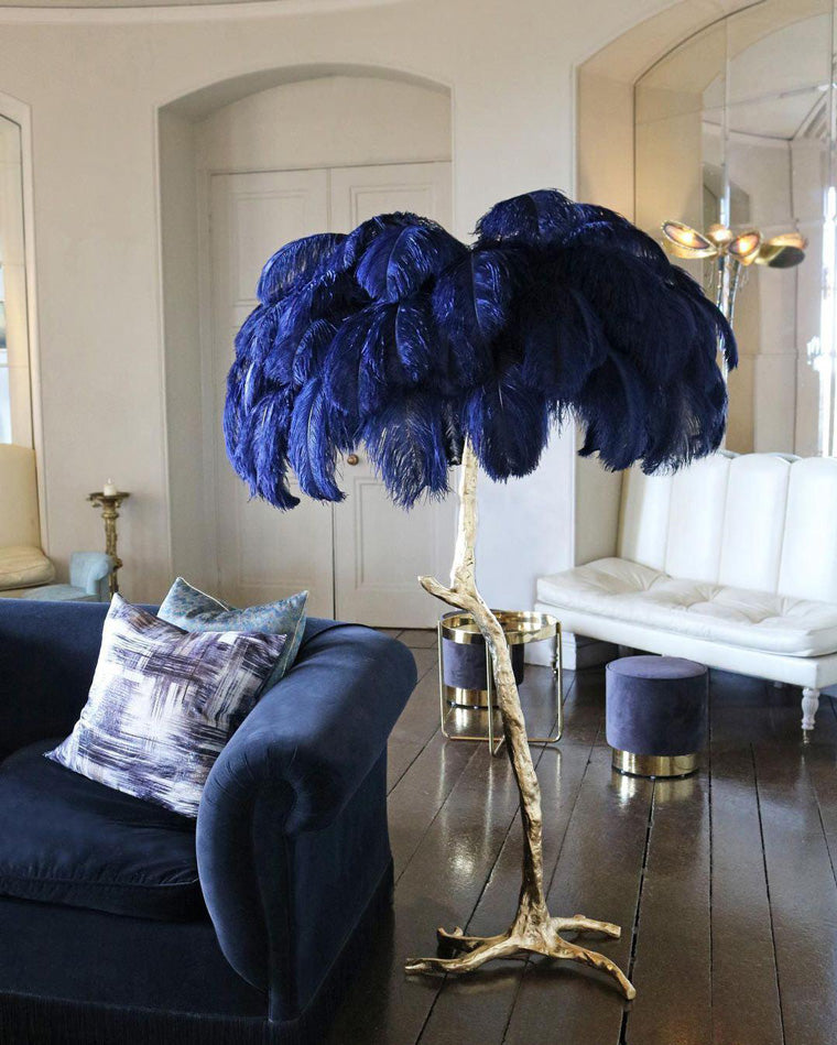 WOMO Lampe sur Pied Arbre Palmier Plumes - WM7000