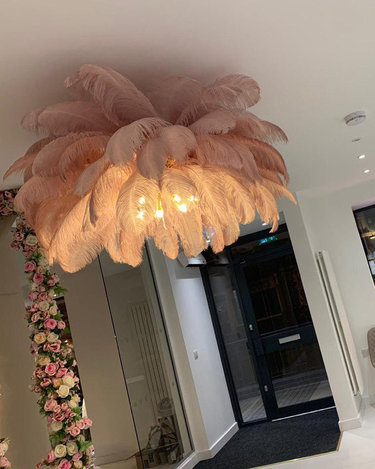 WOMO Lampe sur Pied Arbre Palmier Plumes - WM7000