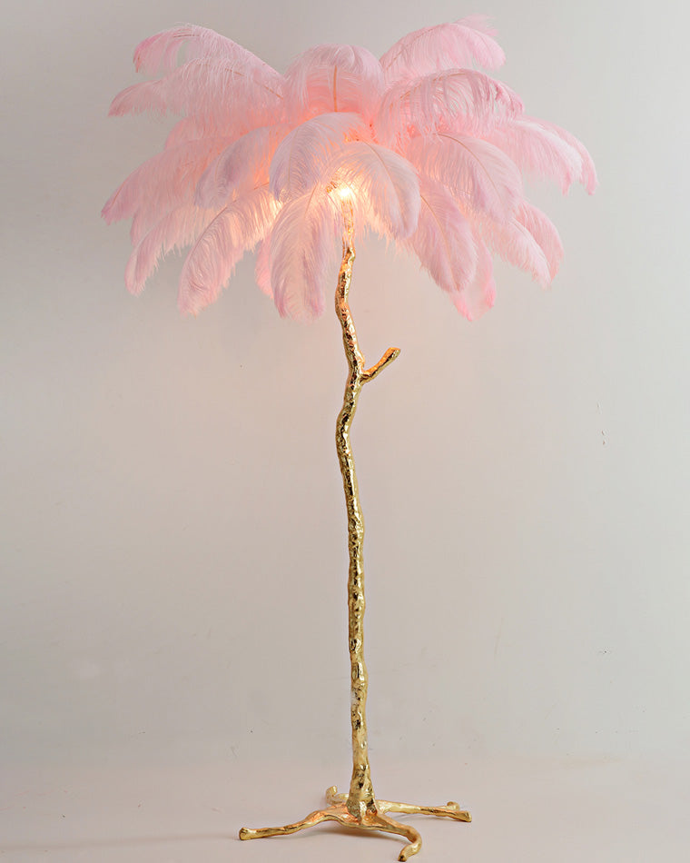 WOMO Lampe sur Pied Arbre Palmier Plumes - WM7000