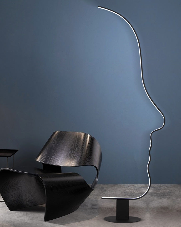 Lampadaire sculptural à profil facial WOMO-WM7002