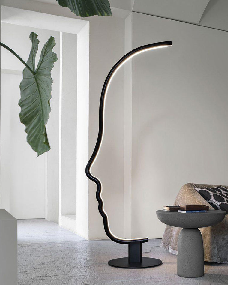 Lampadaire sculptural à profil facial WOMO-WM7002