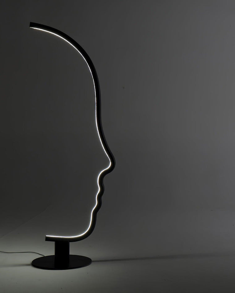Lampadaire sculptural à profil facial WOMO-WM7002