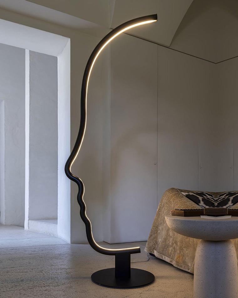 Lampadaire sculptural à profil facial WOMO-WM7002