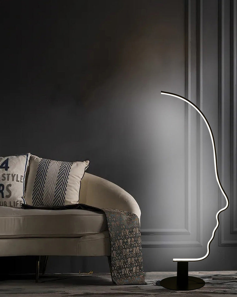 Lampadaire sculptural à profil facial WOMO-WM7002