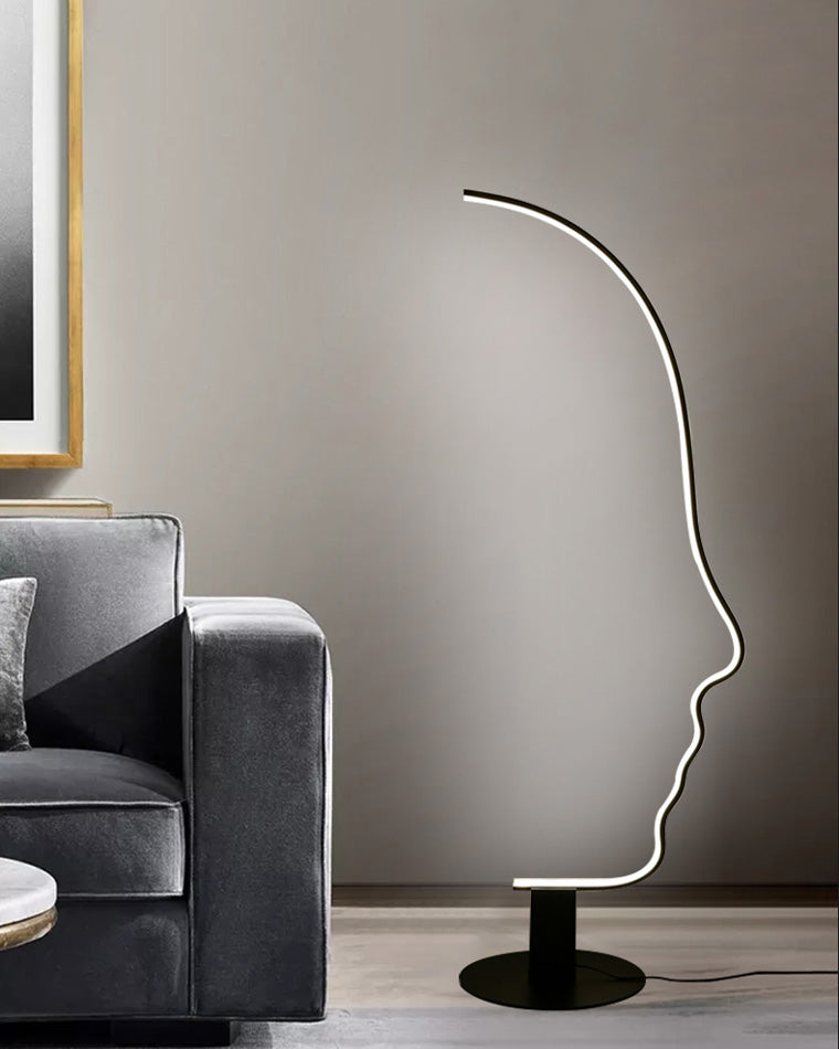 Lampadaire sculptural à profil facial WOMO-WM7002
