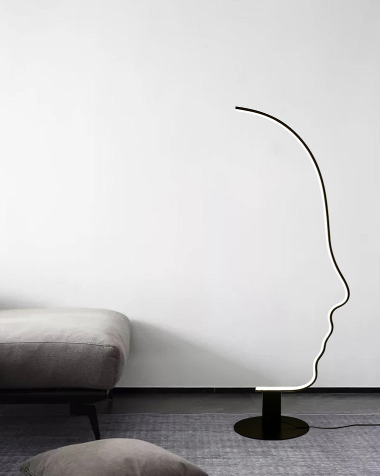 Lampadaire sculptural à profil facial WOMO-WM7002