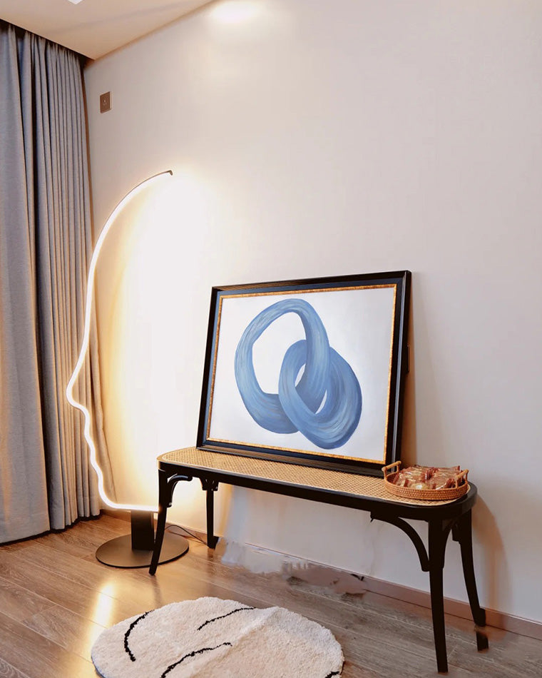 Lampadaire sculptural à profil facial WOMO-WM7002