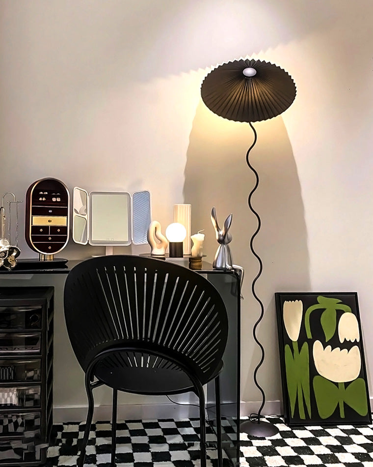 WOMO Lampe sur Pied Volute Plissée - WM7011