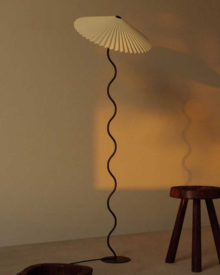 WOMO Lampe sur Pied Volute Plissée - WM7011