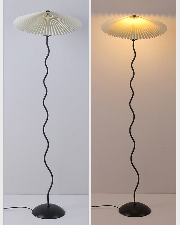 WOMO Lampe sur Pied Volute Plissée - WM7011