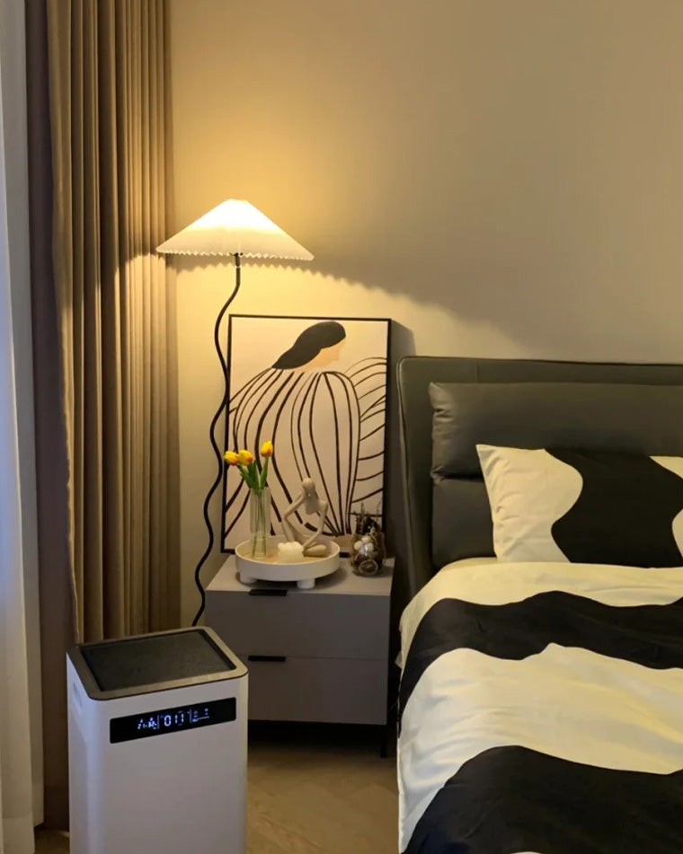 WOMO Lampe sur Pied Volute Plissée - WM7011