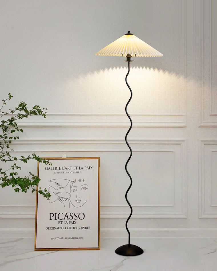 WOMO Lampe sur Pied Volute Plissée - WM7011
