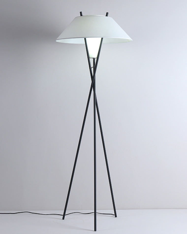 WOMO Lampe sur Pied Trépied Cône Japandi - WM7019
