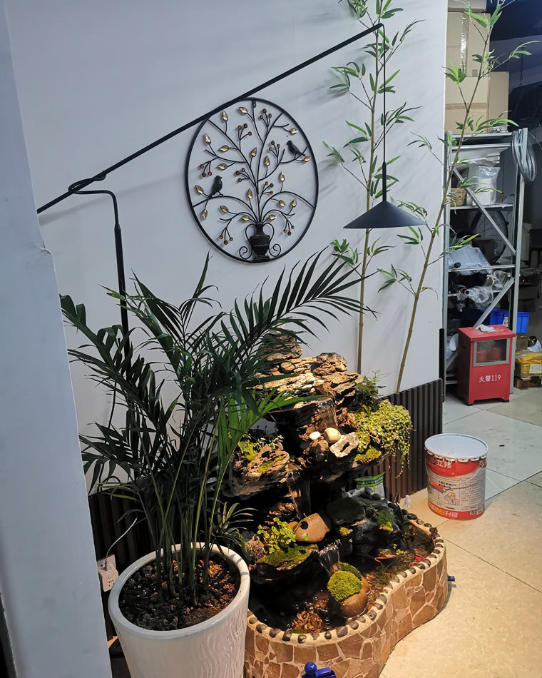 Lampadaire en porte-à-faux WOMO au-dessus du canapé-WM7025