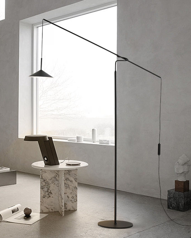Lampadaire en porte-à-faux WOMO au-dessus du canapé-WM7025