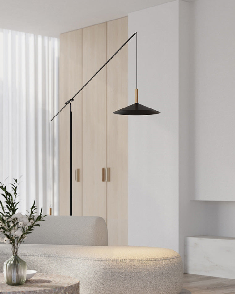 Lampadaire en porte-à-faux WOMO au-dessus du canapé-WM7025