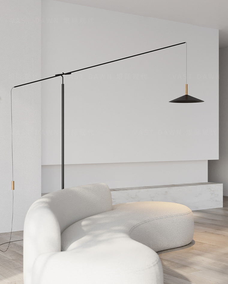 Lampadaire en porte-à-faux WOMO au-dessus du canapé-WM7025