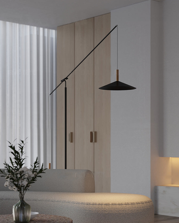 Lampadaire en porte-à-faux WOMO au-dessus du canapé-WM7025
