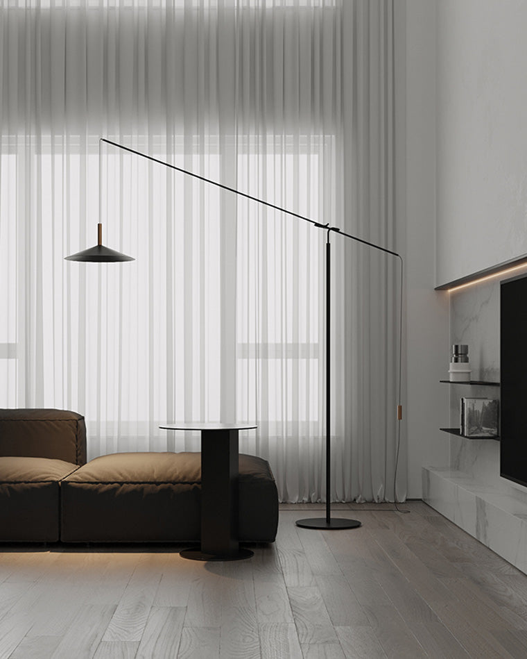 Lampadaire en porte-à-faux WOMO au-dessus du canapé-WM7025