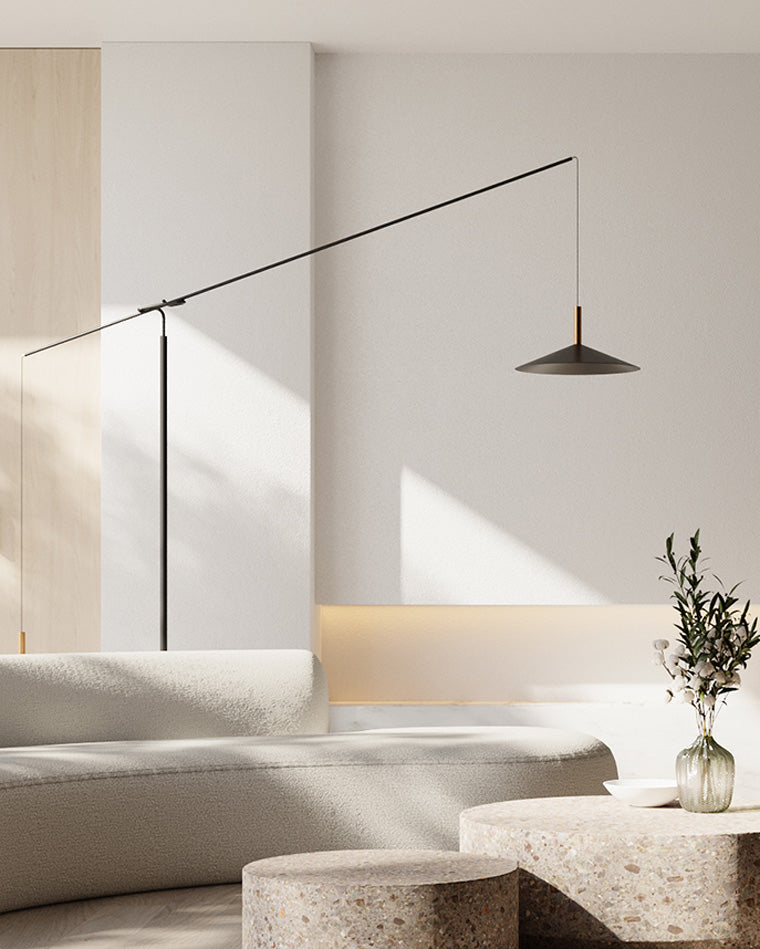 Lampadaire en porte-à-faux WOMO au-dessus du canapé-WM7025