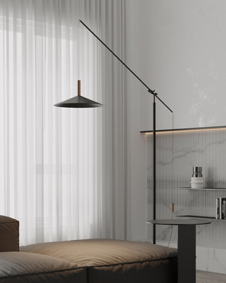 Lampadaire en porte-à-faux WOMO au-dessus du canapé-WM7025