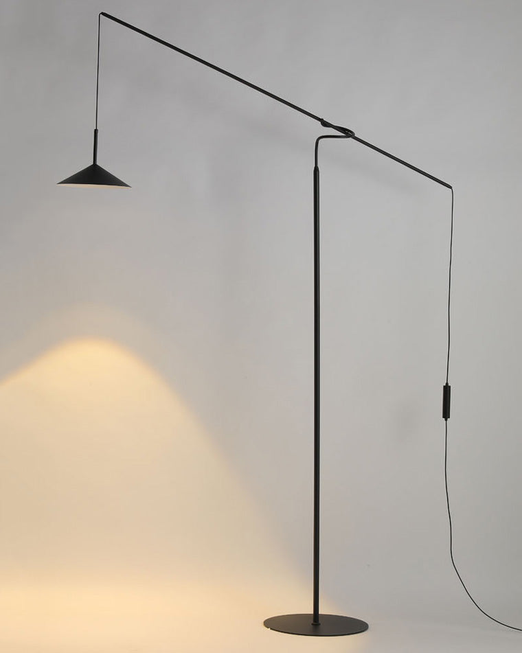 Lampadaire en porte-à-faux WOMO au-dessus du canapé-WM7025