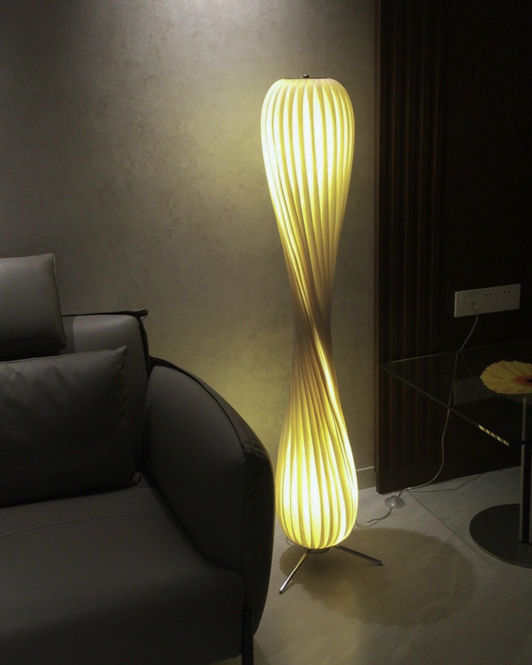 WOMO Lampe sur Pied Bois Tour Tordue - WM7044
