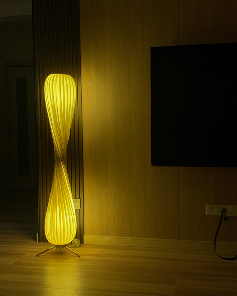 WOMO Lampe sur Pied Bois Tour Tordue - WM7044