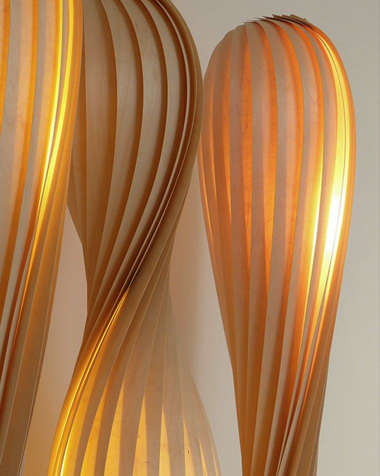 WOMO Lampe sur Pied Bois Tour Tordue - WM7044