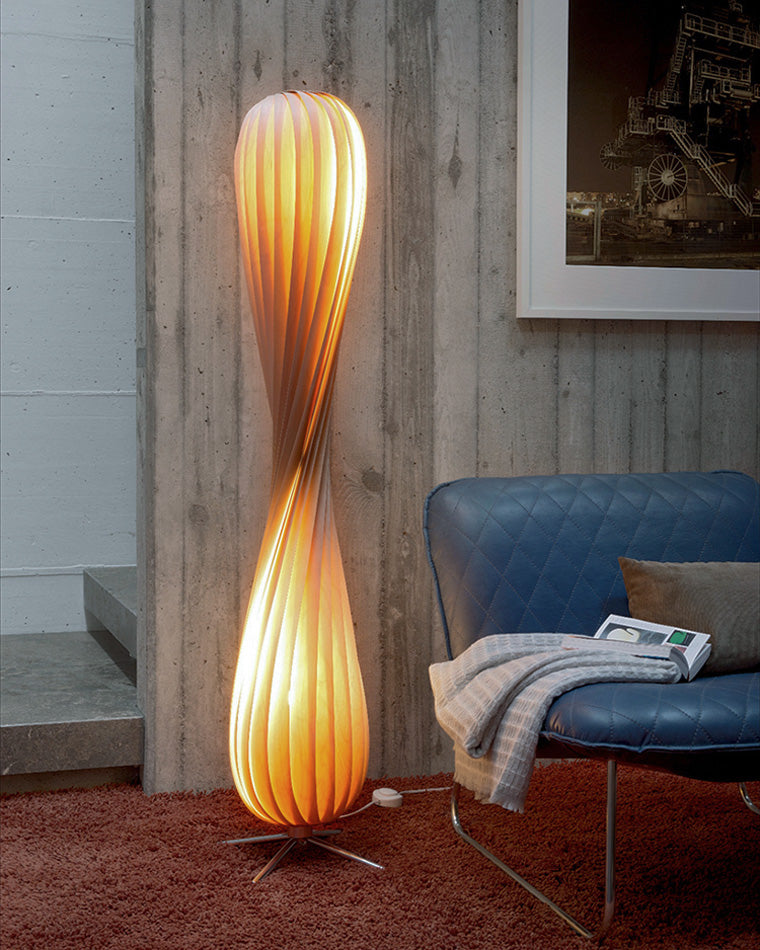 WOMO Lampe sur Pied Bois Tour Tordue - WM7044