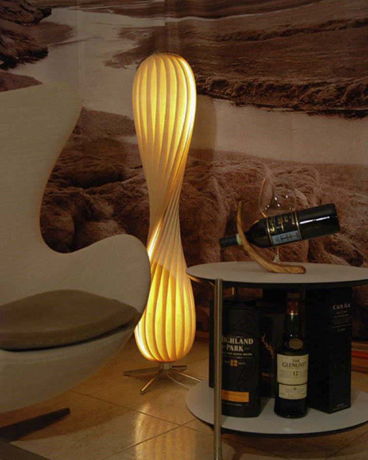WOMO Lampe sur Pied Bois Tour Tordue - WM7044