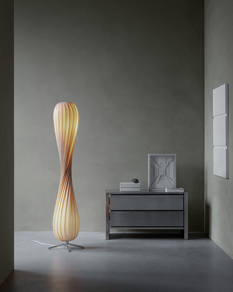 WOMO Lampe sur Pied Bois Tour Tordue - WM7044