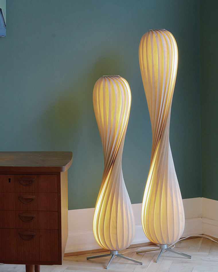 WOMO Lampe sur Pied Bois Tour Tordue - WM7044